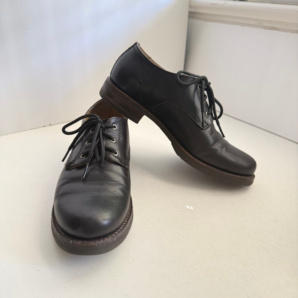 Frye Veronica Oxford Black Leather Lace Up Shoes 72272 Womens Size 7 M - Picture 2 of 10